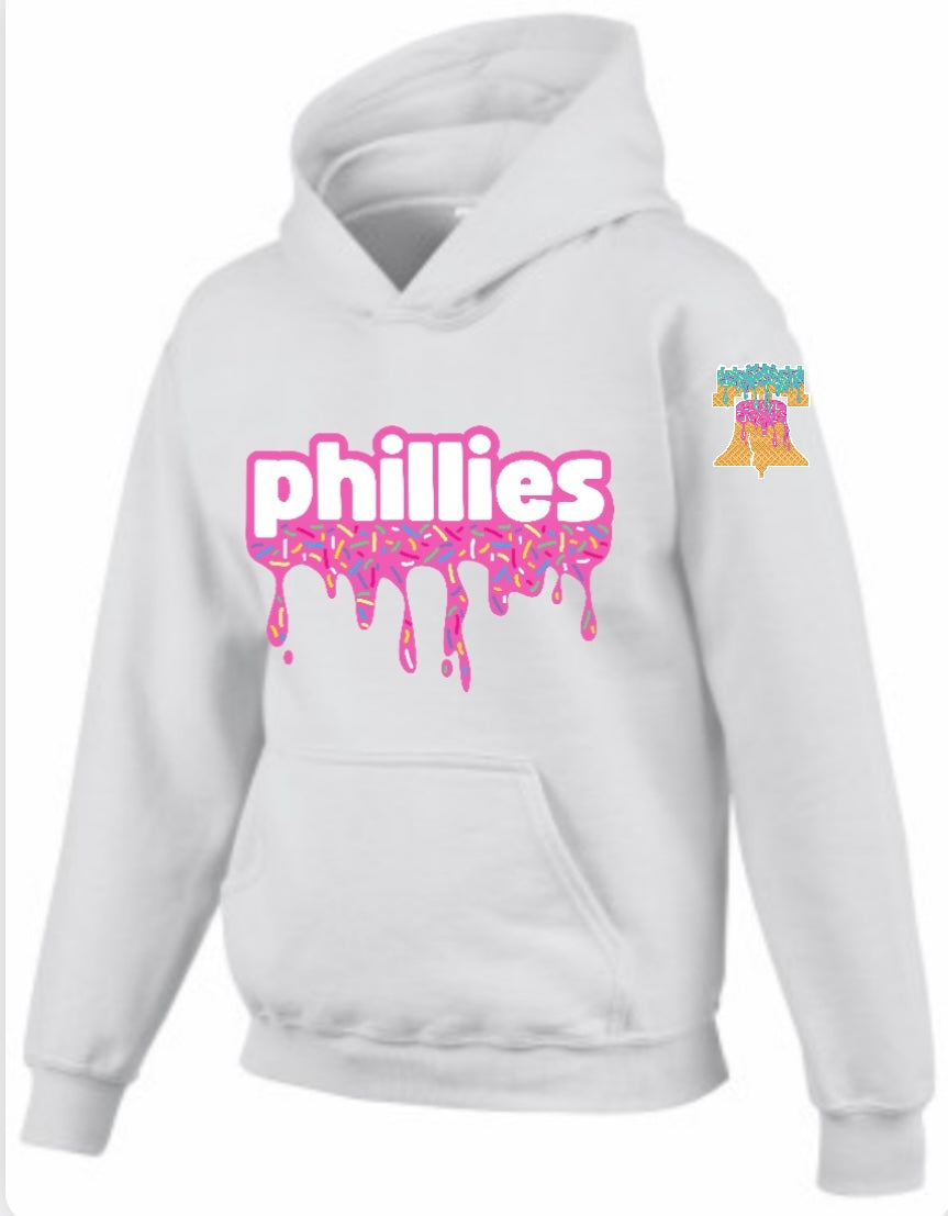 Phils Drip Youth Hoodie White
