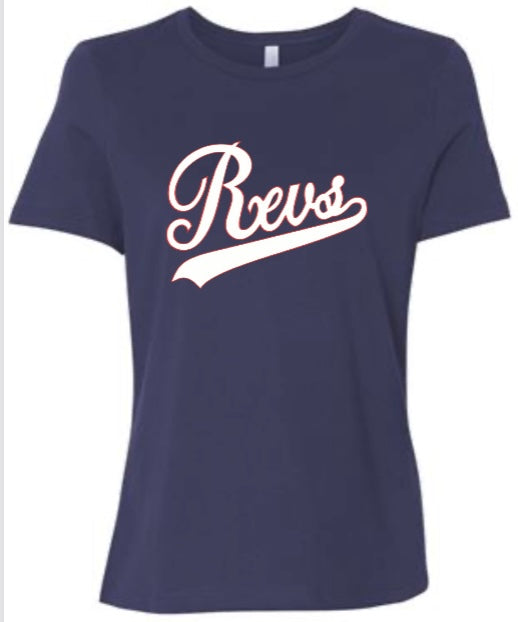 Women’s Relaxed Fit Tshirt - Navy Revs