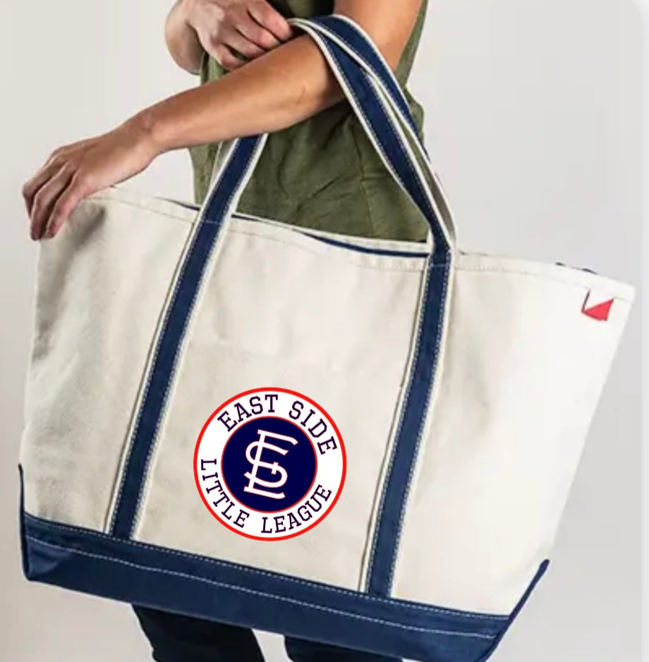 Large canvas tote bag- ESLL circle logo