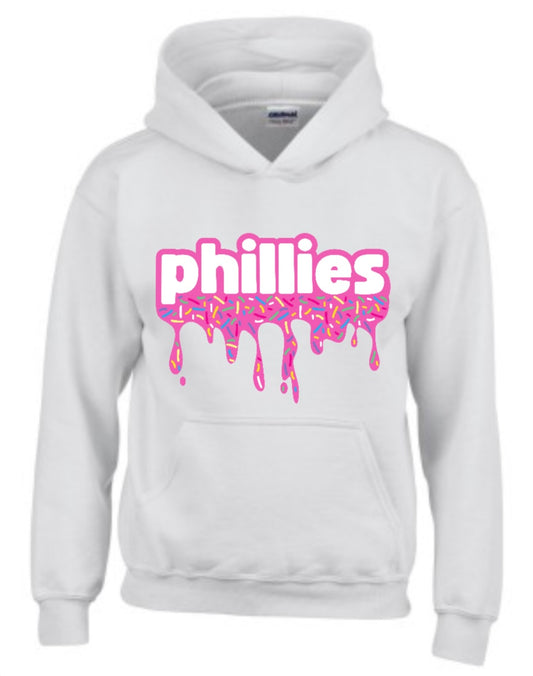Phils Drip Youth Hoodie White